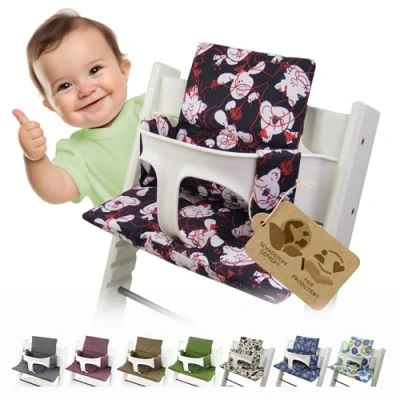 Image de Babys Dreams Ensemble Coussin d&#039;assise en 2 parties pour chaise haute Stokke Tripp Trapp de rechange