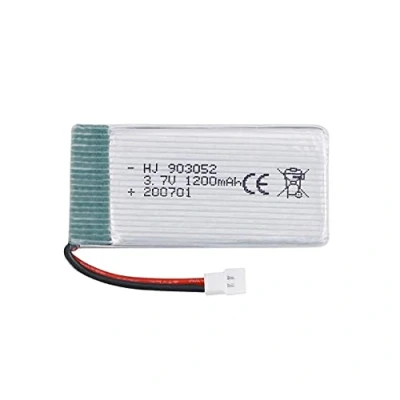 Image de YUNIQUE GREEN CLEAN POWER Batterie LiPo Rechargeable 3.7V 1200mAh pour Drones Syma X5SC X5SW Performances Constantes Installation Facile Dimensions : 54x29x9mm, Poids 27,4 g Argent