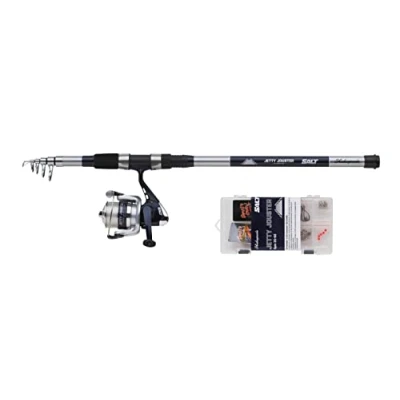 Image de Ensemble mer Shakespeare Salt Jetty Jouster Tele Combo Set 2.40m (20 60g) Canne surfcasting