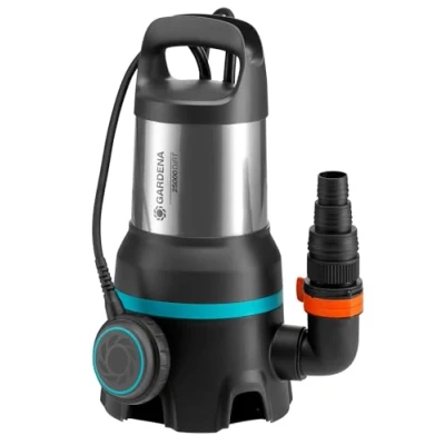 Image de Ppe d’évac sub 25000 Gardena : ac débit 25 000 l/h, fonc auto, comr flot fonction continu, partic saleté 38 mm;sys rac rapide, 1 100 W (9046 20)