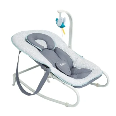 Image de Babymoov Transat Graphik Bleu Balancelle ou Fixe pour Bébé
