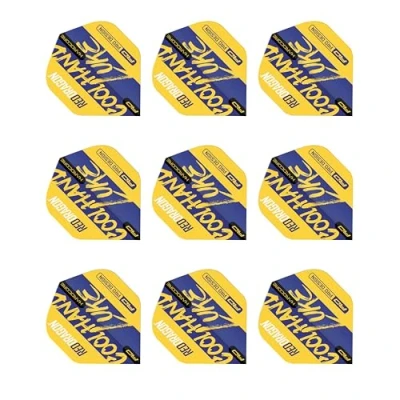 Image de RED DRAGON Hardcore Luke Humphries Signature Jaune Vols de fléchettes Standard 3 Ensembles par Paquet (9 au Total)