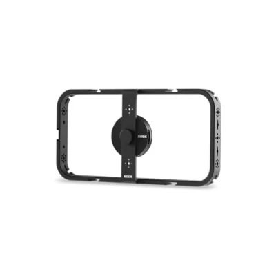 Image de RØDE Phone Cage de Cinéma Mobile Magnétique Røde avec Filetages 1/4 Pouce et 3/8 Pouce, ainsi que des Emplacements pour Fixation Griffe Froide (Compatible MagSafe)