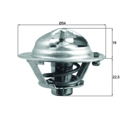 Image de MAHLE ORIGINAL TX 166 85D Thermostat d&#039;eau 85 54 avec joint d&#039;étanchéite HYUNDAI: i10 I, Getz, i30 I 3/5 portes, KIA: RIO 2, cee‘d Break