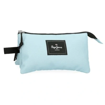 Image de Pepe Jeans Aris Colorful Trousse triple bleue 22 x 12 5 cm Polyester by Joumma Bags, bleu,
