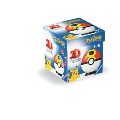 Image de Ravensburger Puzzle 3D 11628 Poké Reball [en] Repeat Ball pour Les Grands et Petits Fans de Pokémon à partir 6 Ans, 11628, Jaune