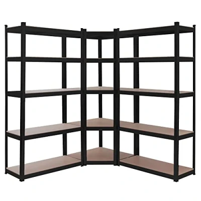 Image de AREBOS Étagère pour Charges Lourdes, Lot de 3 d&#039;angle combinée Jusqu&#039;à 875 kg capacité Charge Montage par système d&#039;emboîtement Construction métallique Robuste Anthracite