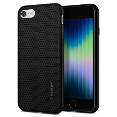 Image de Coque Apple iPhone 7 Silicones et TPU (doux) Spigen silicone/Coque Étui téléphone Noir Shockproof