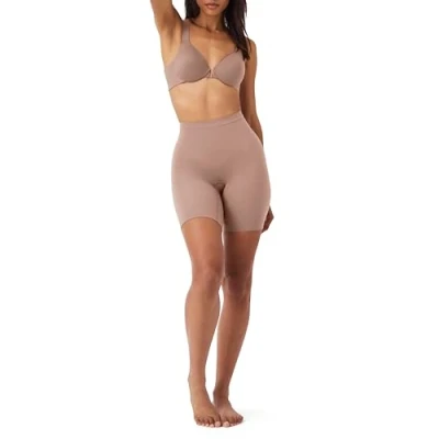 Image de SPANX Short Shapewear pour Femme Tummy Control Power (Taille Normale et Grande), Café au Lait, 1X