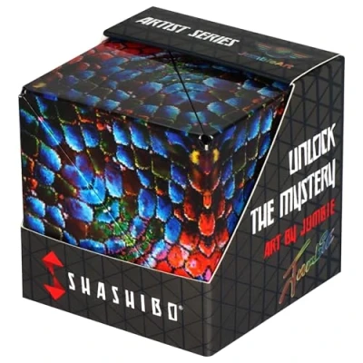 Image de SHASHIBO Cube Transformable Antistress breveté et primé avec 36 aimants rares sur Le thème de la Terre Peut Prendre Plus 70 Formes (Artist Series The Chameleon)