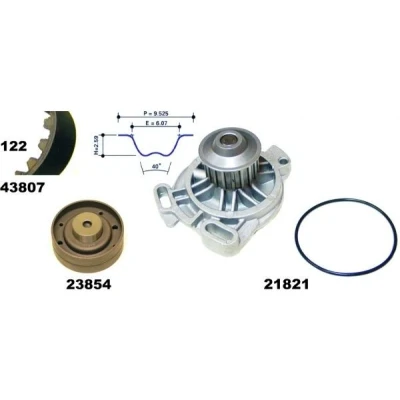 Image de MAPCO 41807 Pompe à Eau + Kit De Distribution 26,5 VOLKSWAGEN: Transporter 4 Bus,