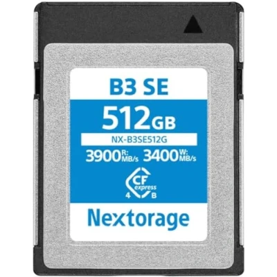 Image de Nextorage Carte mémoire japonaise CFexpress 4.0 Type B 512 Go Vitesse de lecture max. 3900 Mo/s d&#039;écriture maximale 3400 NX B3SE512G CF Express typeb