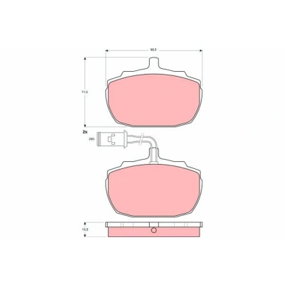 Image de TRW GDB771 Jeu de plaquettes frein contact signal d&#039;usure inclus MORGAN: Four Cabriolet