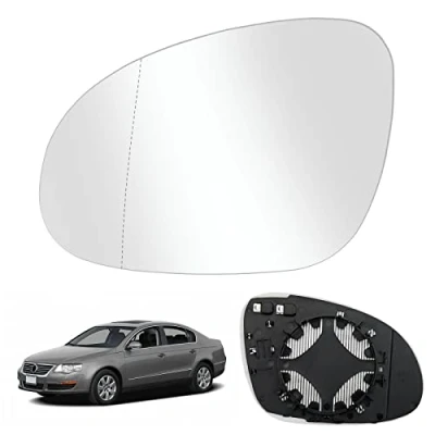 Image de Verre de Rétroviseur Remplacement pour VW PASSAT B6 2007 2011, GOLF MK5 2003 2008, Extérieur Réglable Adapté JETTA 5 2006 2011 (Links)