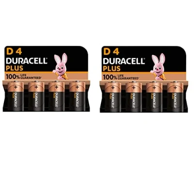 Image de Duracell MN1300 Plus Power Lot de 8 Piles alcalines D