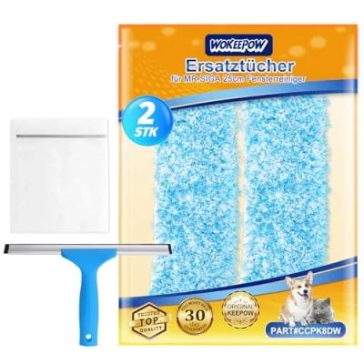 Image de WOKEEPOW Microfibre Chiffon pour 25 cm Raclette, Ultra Absorbant Mr.SIGA de Remplacement Le Raclette vitre 10 inch, Réutilisable Draper