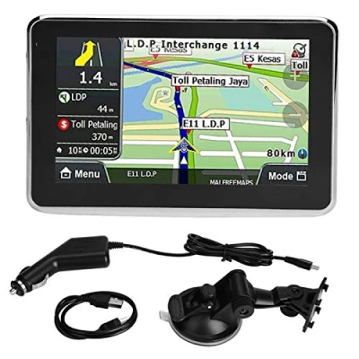 Image de Aramox Navigation GPS navigateur de Voiture, Voiture à écran Tactile 5 Pouces système DDR256M 8G MP3 FM Carte l&#039;europe 508 Universel