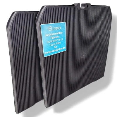 Image de DL pro Lot de 2 filtres à charbon actif pour hotte aspirante Falmec 103050107 N 3 Type B