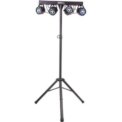 Image de LOTRONIC BOOST LIGHT120 Portique 4 PARLED dont 2 PAR RGBW ASTRO DMX 18 prog sacoches Télécommande