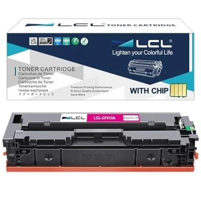 Image de LCL Cartouche de Toner Compatible 410A CF413A (1 Magenta) Remplacement pour HP Color Laserjet Pro MFP M477fnw M477fdn M477fdnw M452dn M452dw M452nw M377dw