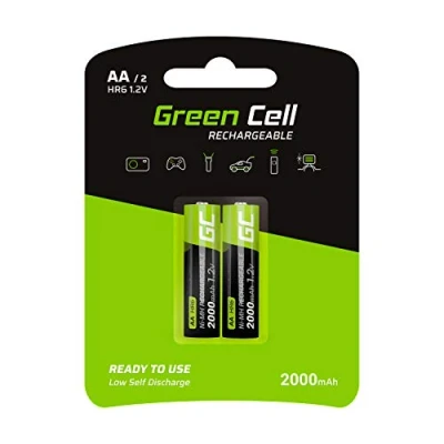 Image de Green Cell HR6 Pile Rechargeable LR6 (AA) NiMH 2000 mAh 1.2 V 2 pc(s)