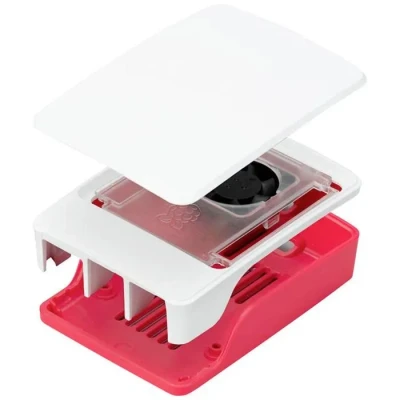 Image de Raspberry Pi® Boîtier pour Ordinateur monocarte Convient pour: 5 B Rouge, Blanc