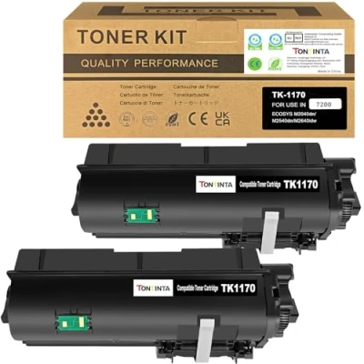 Image de TK 1170 TK1170 1170K 1T02S50NL0 Cartouches de Toner Compatibles Kit 7200 Pages 2 Noir pour Imprimantes Kyocera ECOSYS M2040 M2040dn M2540 M2540dn M2540dw M2640 M2640idw