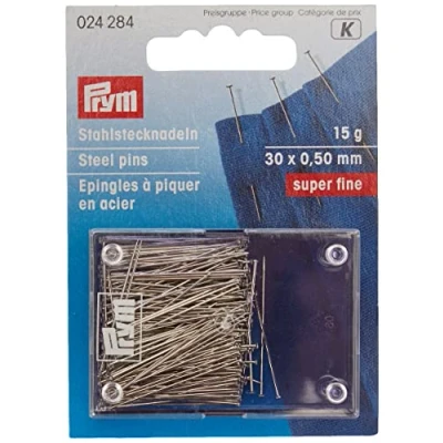 Image de Prym Pingles en Acier superfines, 15 g, 0,5 x 30 mm 024284 1 Argenté