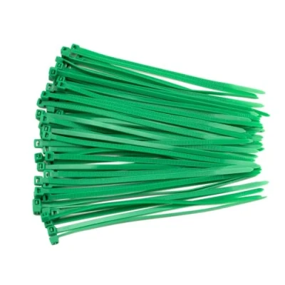 Image de Lot de 100 colliers serrage verts pour jardin, électricien (2,5 mm x 150 mm)