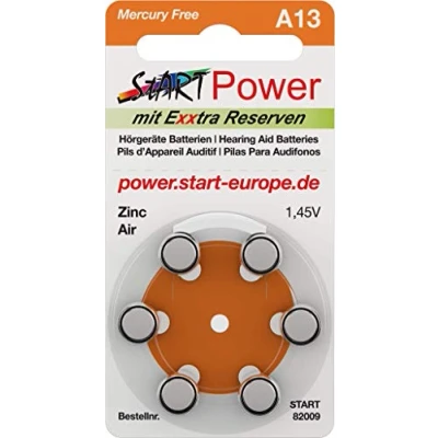 Image de Start 60 Piles pour appareils auditifs Type A13 1.45V 280mAh PR48