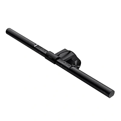 Image de BenQ ScreenBar lampe de bureau LED pour écran PC, Alimentée par USB, Gain d&#039;espace, Eclairage intelligent, Protection des yeux, Noir