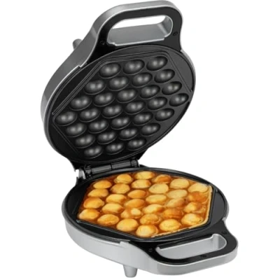 Image de Clatronic® Gaufrier pour gaufres à bulles tendance avec fonction rotative 180 des résultats de cuisson homogènes Machine surface antiadhésive