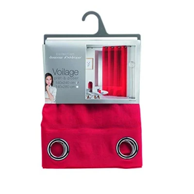 Image de douceur d&#039;interieur Telma Panneau A Oeillets, Rouge, 140 x 240 cm