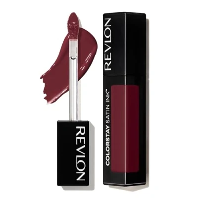 Image de Revlon Colorstay Satin INK Lipstick Rouge à lèvres liquide, Femme, Taille: 5 ml, 021 partner in wine