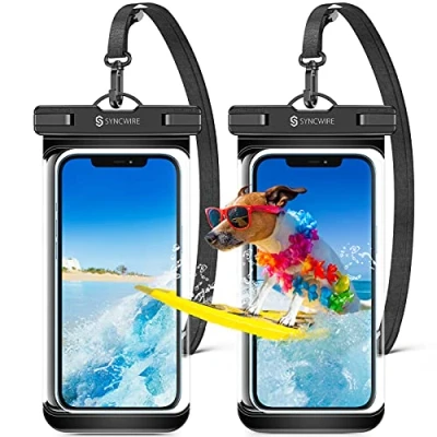 Image de SYNCWIRE Lot de 2 Coques Protection étanches pour téléphone Portable 17,8 cm avec Boutons latéraux Design sans Couture iPhone 14 13 12 11 Pro XS Max Mini SE XR X 8 7, Samsung S23 Ultra