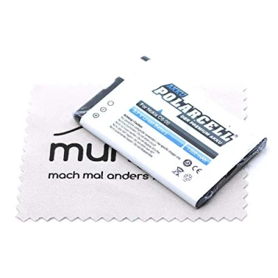 Image de Polarcell batterie de rechange pour Nokia 600 C6 Lumia 620 (remplace la d&#039;origine BL 4J) avec chiffon nettoyage Mungoo