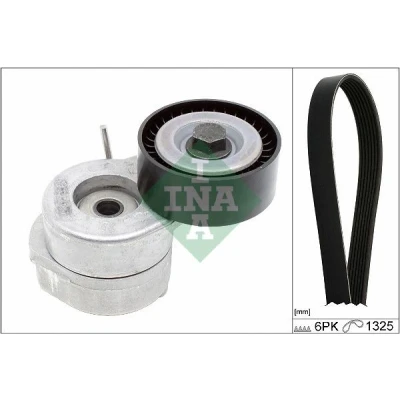 Image de INA 529 0285 10 Jeu de courroies trapézoïdales à nervures Contrôler et changer roue libre alternateur si nécessaire FIAT: Grande Punto 3/5 portes