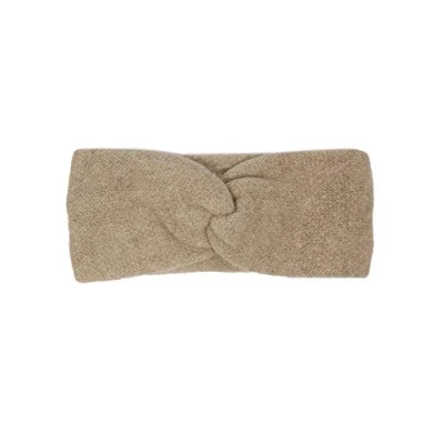 Image de Zwillingsherz Bandeau en 100 % cachemire tricoté au design uni pour femme et fille Laine Protection des oreilles Chaud doux le printemps l&#039;automne l&#039;hiver beige taille unique