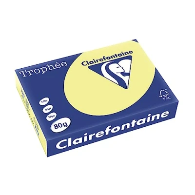 Image de Clairefontaine Trophée 1778 Ramette de 500 feuilles papier 80 g Format A4 Jaune