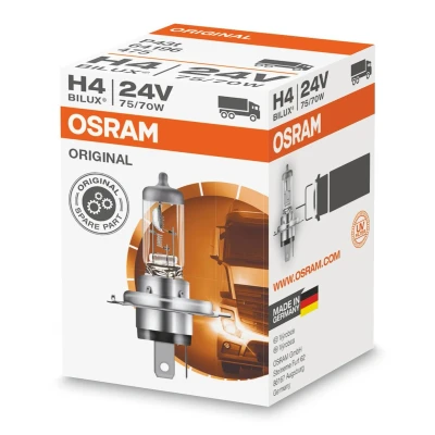 Image de OSRAM 64196 Ampoule, projecteur longue portée H4 24V 75/70W 3200K Halogène MERCEDES BENZ: T2/LN1 Сamion à Plateau/Сhâssis, IVECO: EuroTech MT