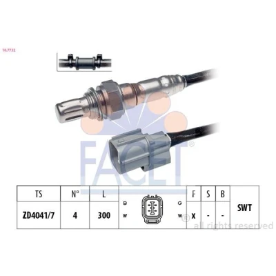 Image de EPS 1.997.732 Sonde lambda avec monture Made in Italy OE Equivalent doigt, Filetage prégraissé HONDA: CR V 2, Jazz 2