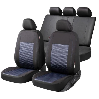 Image de WALSER Avignon ZIPP IT Premium 11871 Couverture de siège bleu/noir Polyester avant et arrière RENAULT: CLIO 3, 2, MEGANE 3