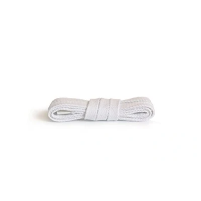 Image de Kaps lacets plats, durables 100% coton de haute qualité, fabriqués en Europe, 1 paire, plusieurs couleurs et longueurs (150 cm 7 à 10 paires d&#039;oeillets / 01 blanc)