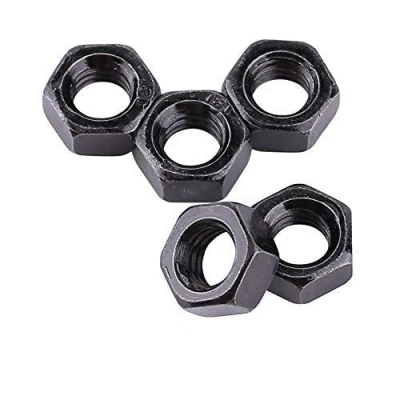 Image de 100pcs DIN934 M2 M5 Écrous Hexagonaux Noir Zinc Plaqué en Acier au Carbone pour Fixation de la Machine(M3)