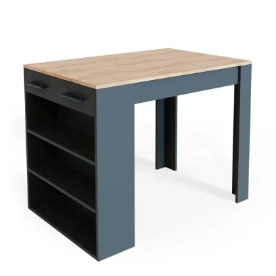 Image de Vicco Table Style Bar Repose, Anthracite/chêne doré, 67x100cm