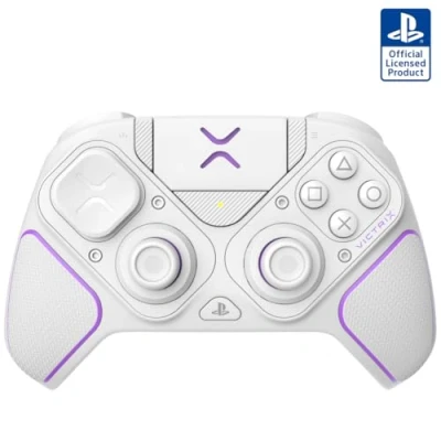 Image de PDP Victrix Pro BFG sans fil Gaming Manette pour Playstation 5 / PS5, PS4, PC, Modular Gamepad, Remappable Buttons, Customizable Triggers/Paddles/D Pad, PC App White
