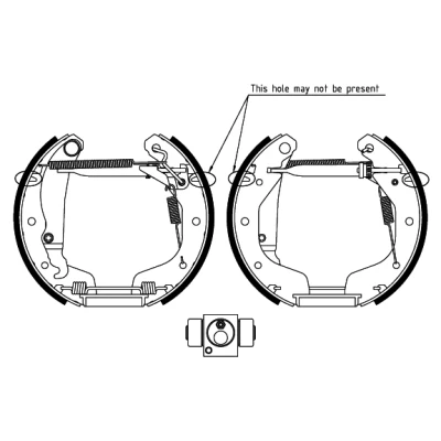 Image de TEXTAR Shoe Kit Pro 84058100 de freins, freins à tambours avec cylindre roue, élément d&#039;ajustage OPEL: Corsa C 3/5 portes