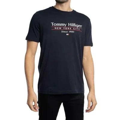 Image de Tommy Hilfiger Center Stack TEE Tshirt imprimé, Homme, Taille: Small, Desert sky