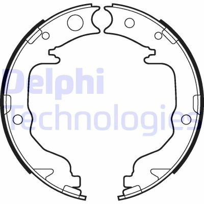 Image de DELPHI LS2026 Mâchoires De Frein à Main MITSUBISHI: Outlander 2 SUV, Lancer 7 Limousine, 8, JEEP: Compass, Patriot, PEUGEOT: 4007