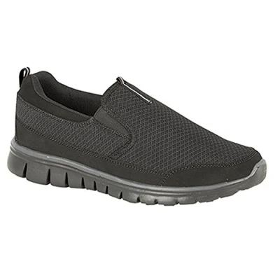 Image de BOYS MENS DEK NEPTUNE SUPER LIGHTWEIGHT MEMORY FOAM BLACK SLIP ON SHOES T875A KD UK 10 (EU 44)